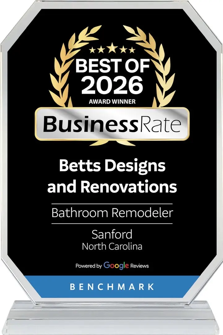 BusinessRate Best of 2026 Award Winner for Betts Designs and Renovations, Bathroom Remodeler in Sanford, North Carolina