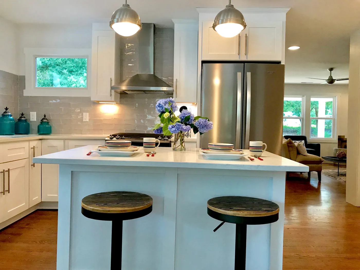 Completed Betts Designs kitchen renovation showing cabinetry, counters and storage details
